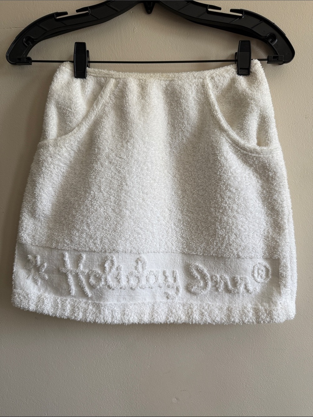 Robin Piccone White Textured Terry Skirt